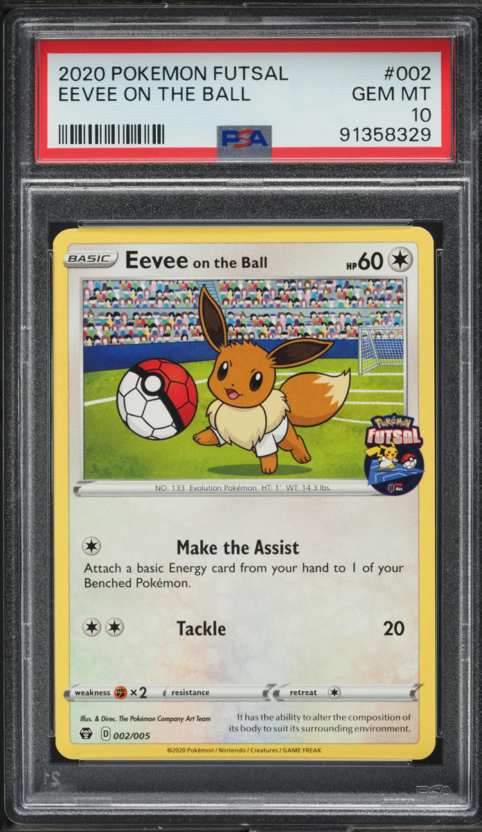 2020 Pokemon Sword & Shield Futsal Eevee On The Ball #2 PSA 10 GEM MINT