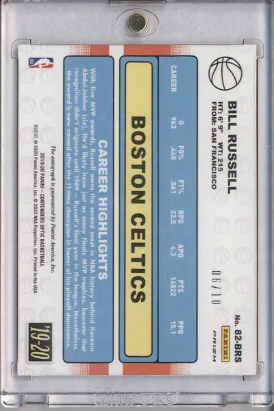 その他 topps bowman Bill Russell auto card bill-russell-2009-10-bowman-48