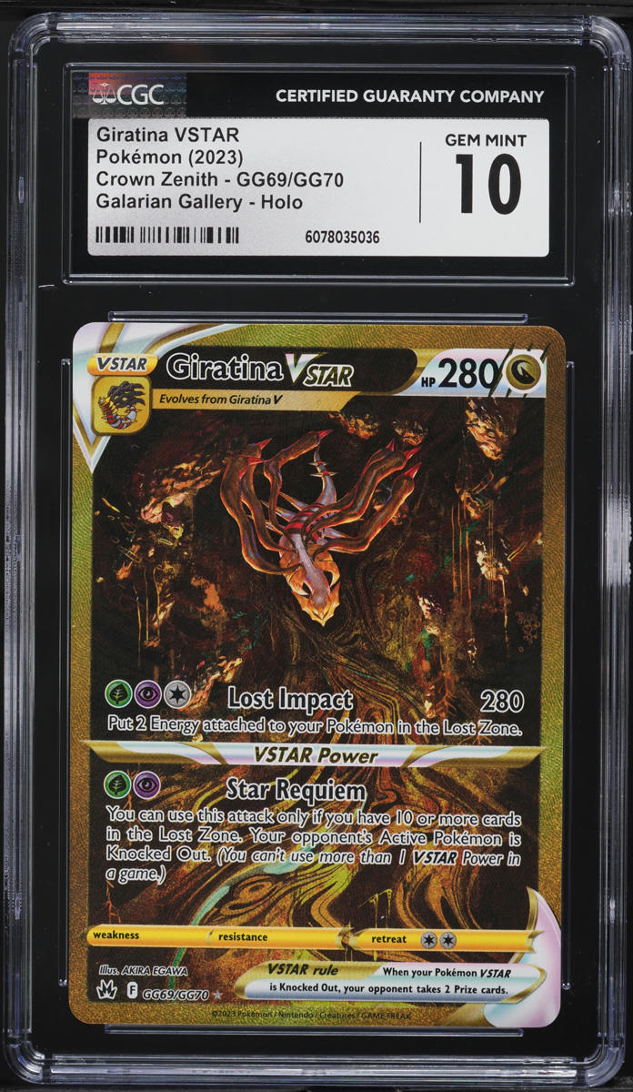 2023 Pokemon SWSH Crown Zenith Alt Art Giratina VSTAR #GG69 CGC 10 GEM MINT