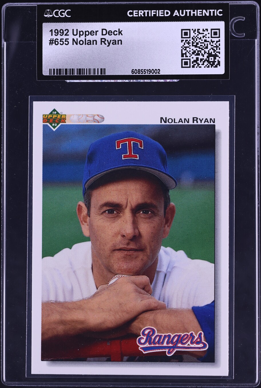 1992 Upper Deck Nolan Ryan #655 CGC AUTH