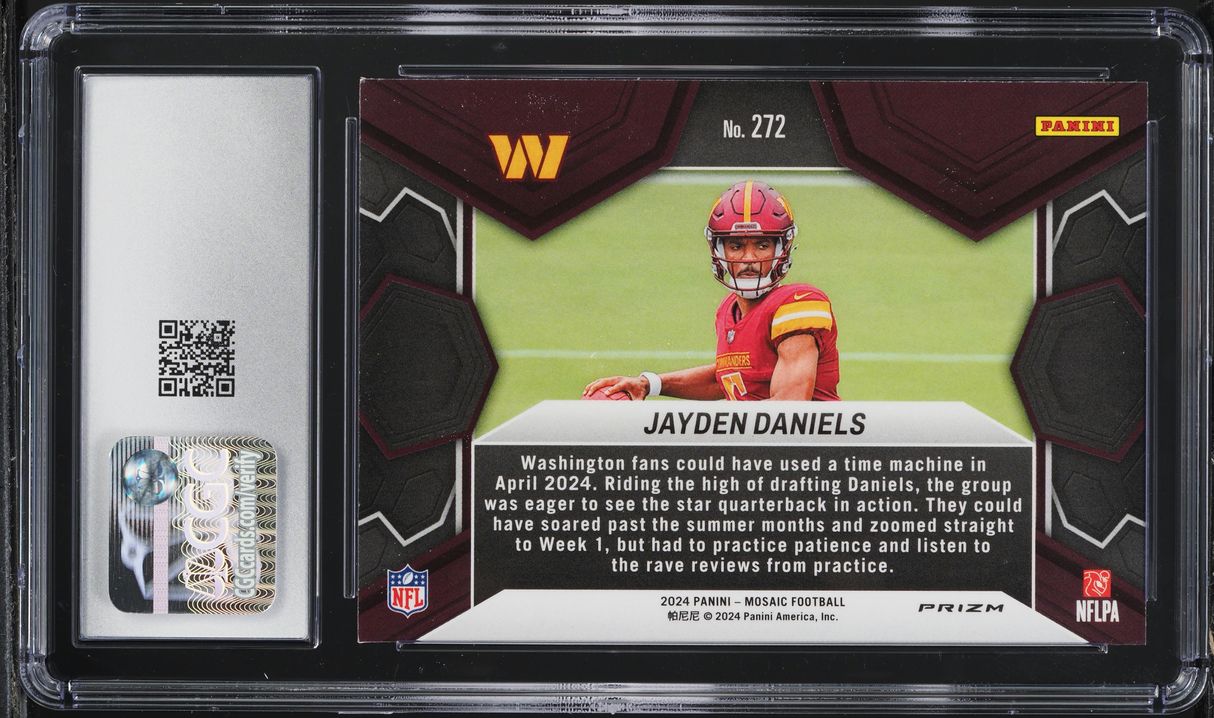 2024 Panini Mosaic Silver Jayden Daniels ROOKIE #272 CGC 8 NM-MT