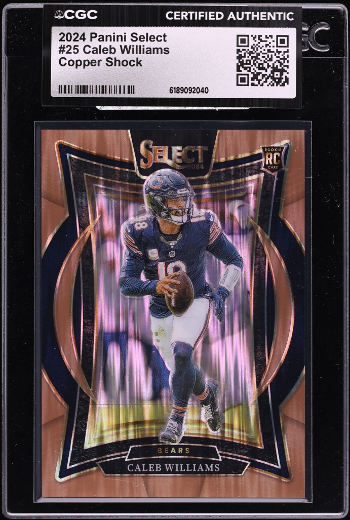 2024 Select Concourse Copper Shock Caleb Williams ROOKIE /299 #25 CGC AUTH