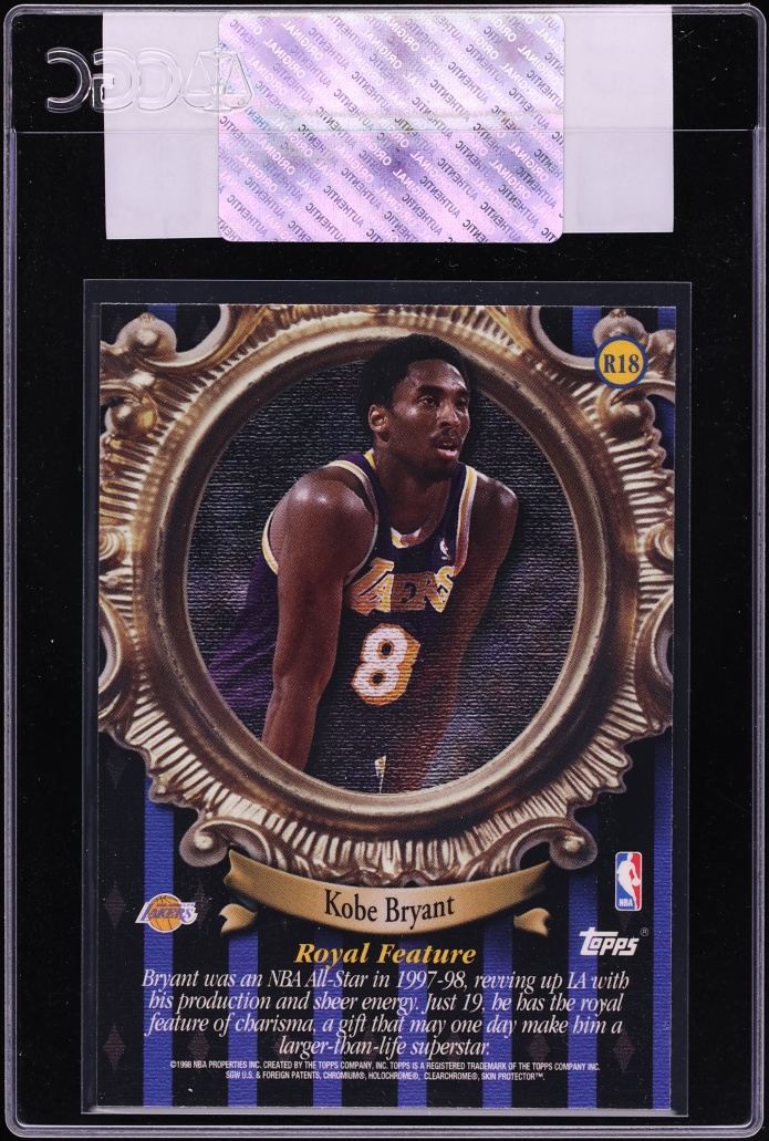 1998 Topps Roundball Royalty w/ Coating Kobe Bryant #R18 CGC AUTH - Photo 2