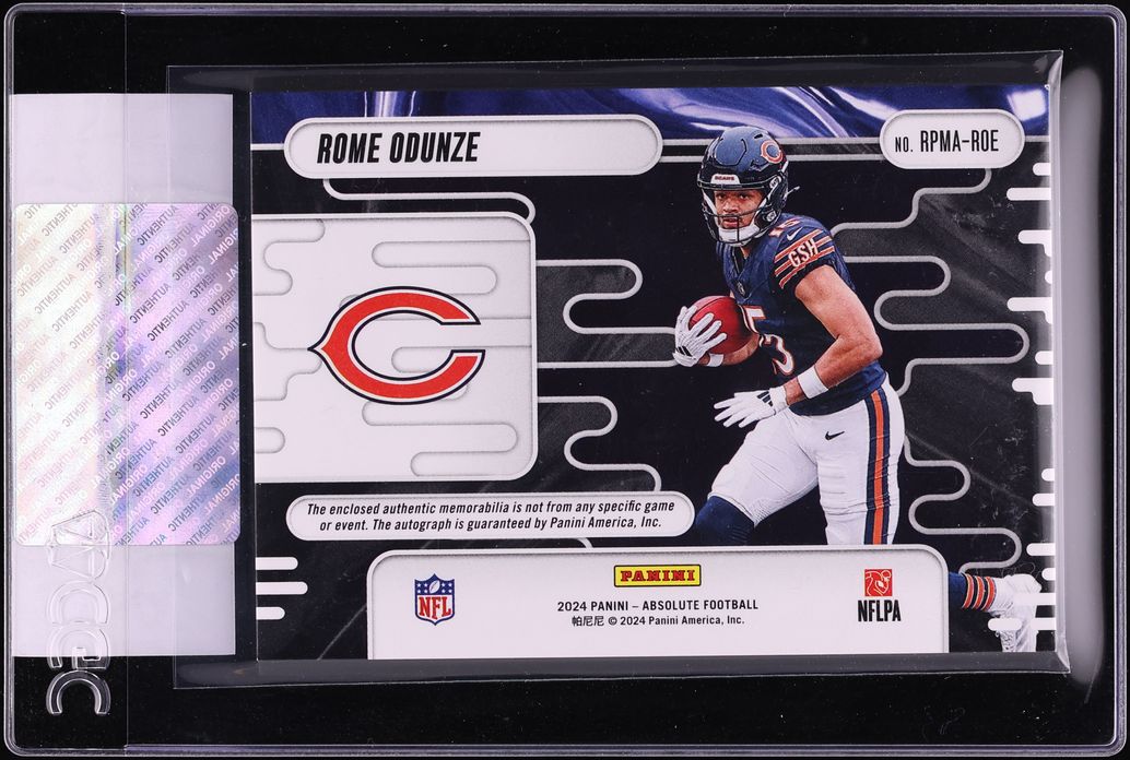 2024 Absolute Premiere Rome Odunze ROOKIE PATCH AUTO /299 #RPMA-ROE CGC AUTH - Photo 2