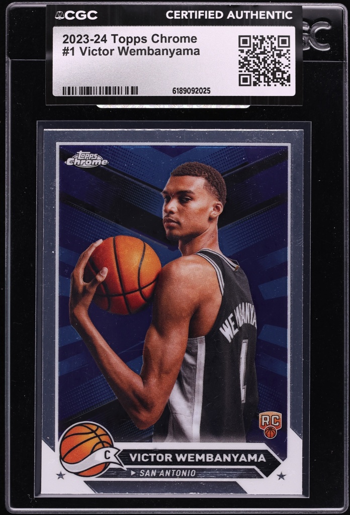 2023 Topps Chrome Victor Wembanyama ROOKIE #1 CGC AUTH