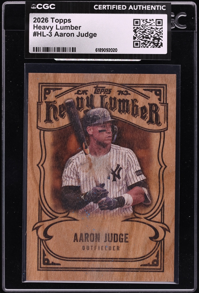 2026 Topps Heavy Lumber Aaron Judge #HL-3 CGC AUTH