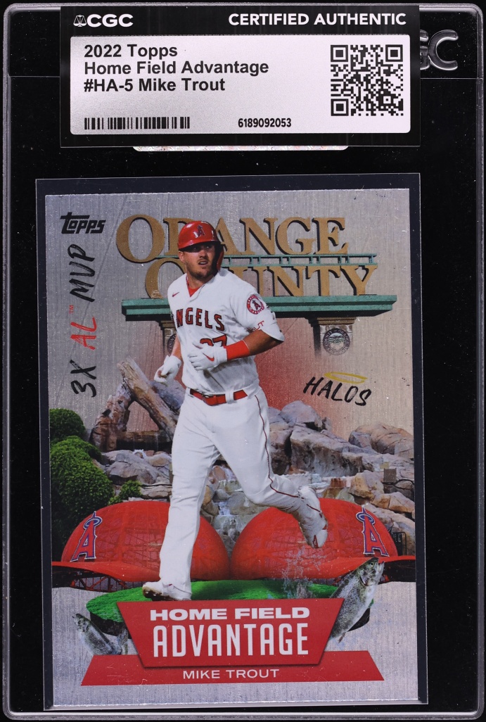 2022 Topps Home Field Advantage Mike Trout #HA-5 CGC AUTH
