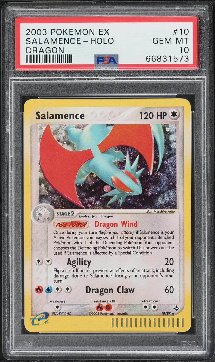 2003 Pokemon EX Dragon Holo Salamence #10 PSA 10 GEM MINT