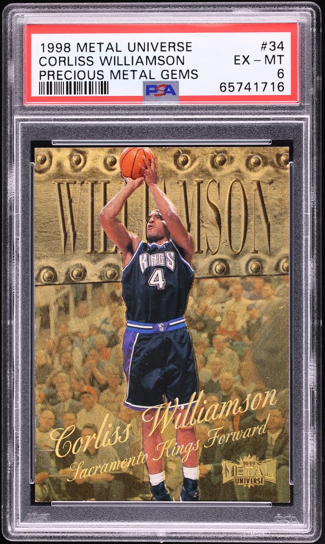 1998 Metal Universe Precious Metal Gems PMG Corliss Williamson /50 #34 PSA 6 EXMT