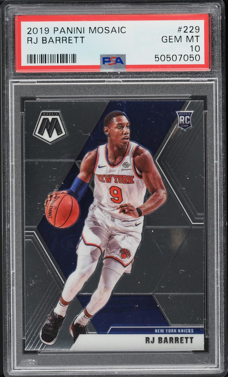 2019 Panini Mosaic Green RJ Barrett ROOKIE #229 PSA 10 GEM