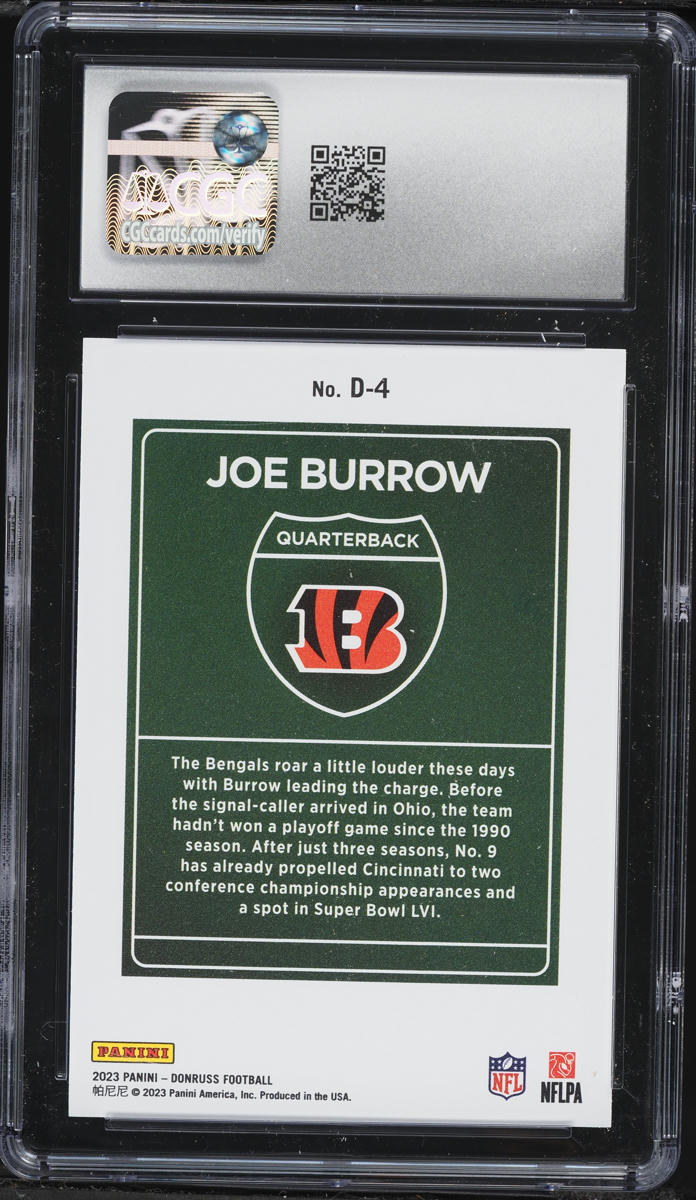 2023 Donruss Downtown Joe Burrow #D-4 CGC 10 GEM MINT