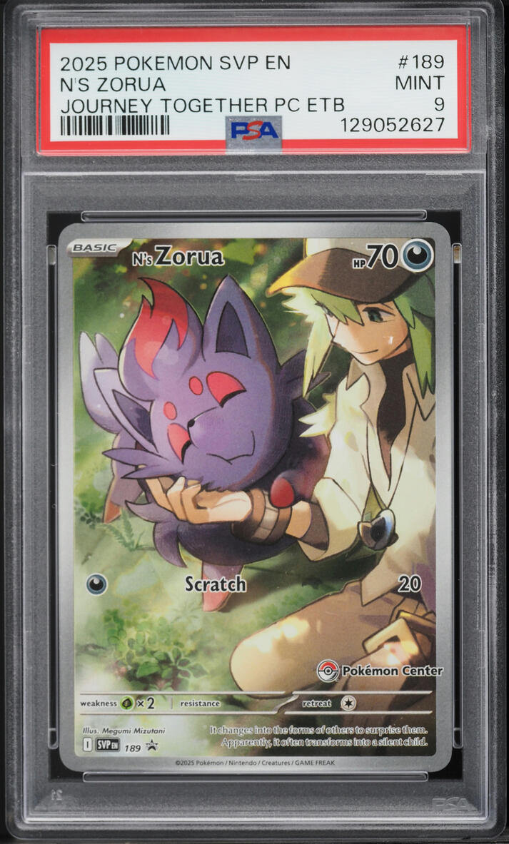 2025 Pokemon Scarlet & Violet Promo Journey Together Center Full Art N's Zorua #189 PSA 9 MINT