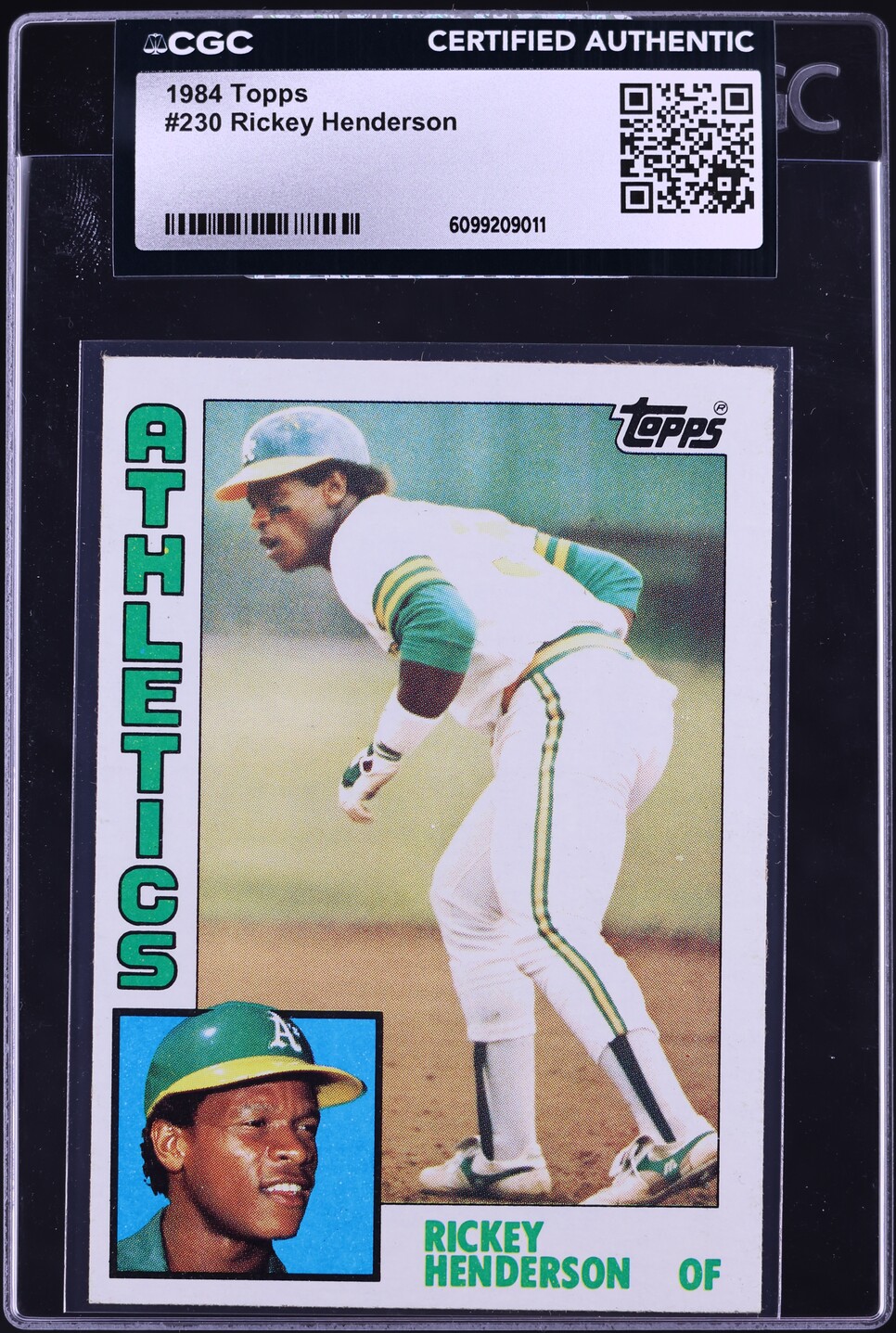 1984 Topps Rickey Henderson #230 CGC AUTH