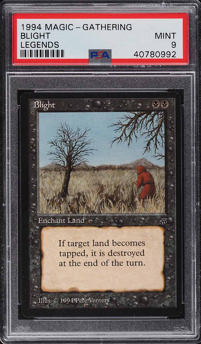 1994 Magic The Gathering MTG Legends Blight PSA 9 MINT on Fanatics Collect