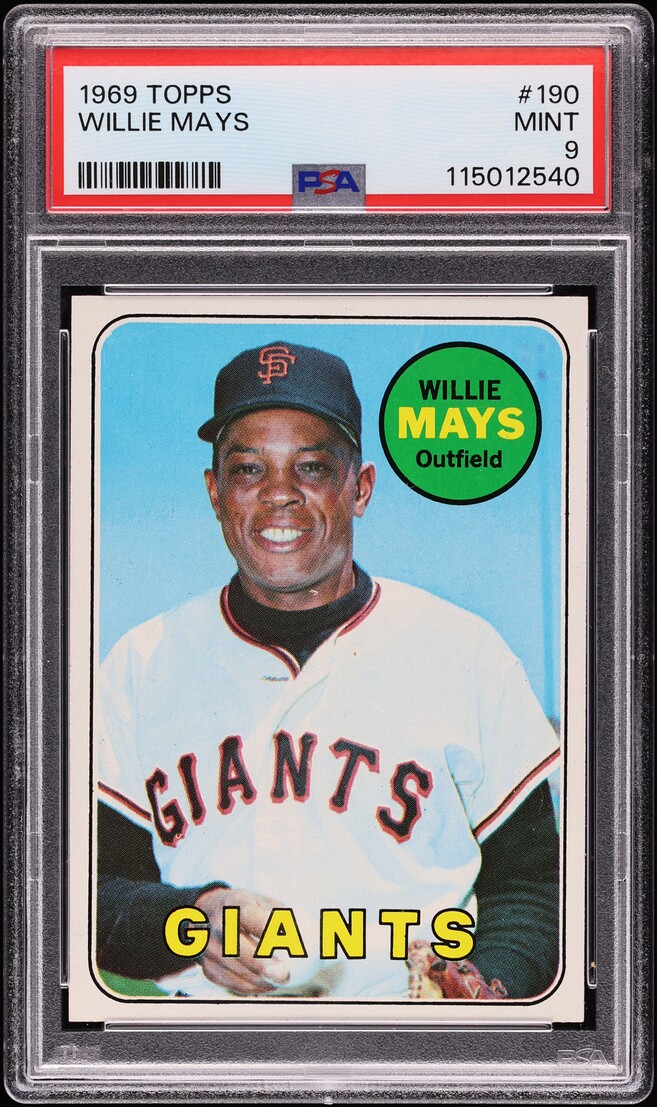 1969 Topps Willie Mays #190 PSA 9 MINT