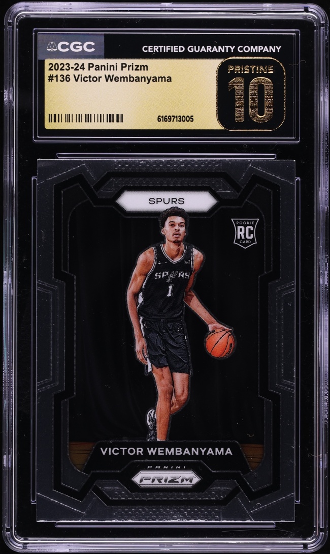 2023 Panini Prizm Victor Wembanyama ROOKIE #136 CGC 10 PRISTINE
