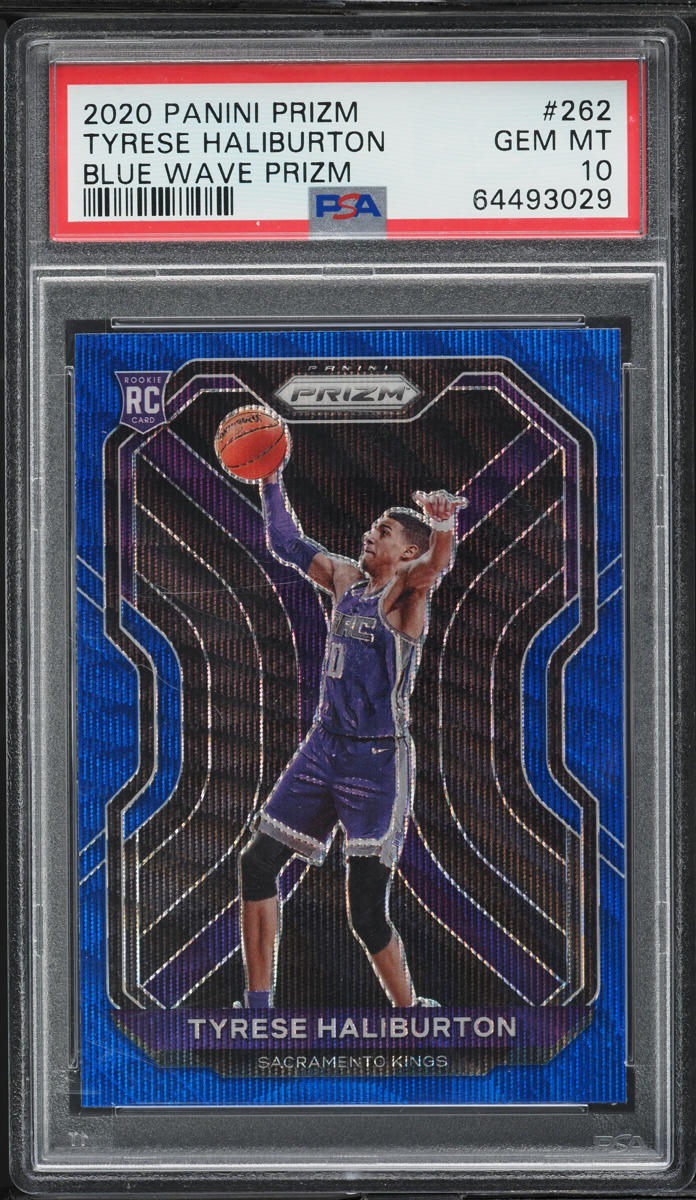 2020 Panini Prizm Blue Wave Tyrese Haliburton ROOKIE #262 PSA 10 GEM MINT