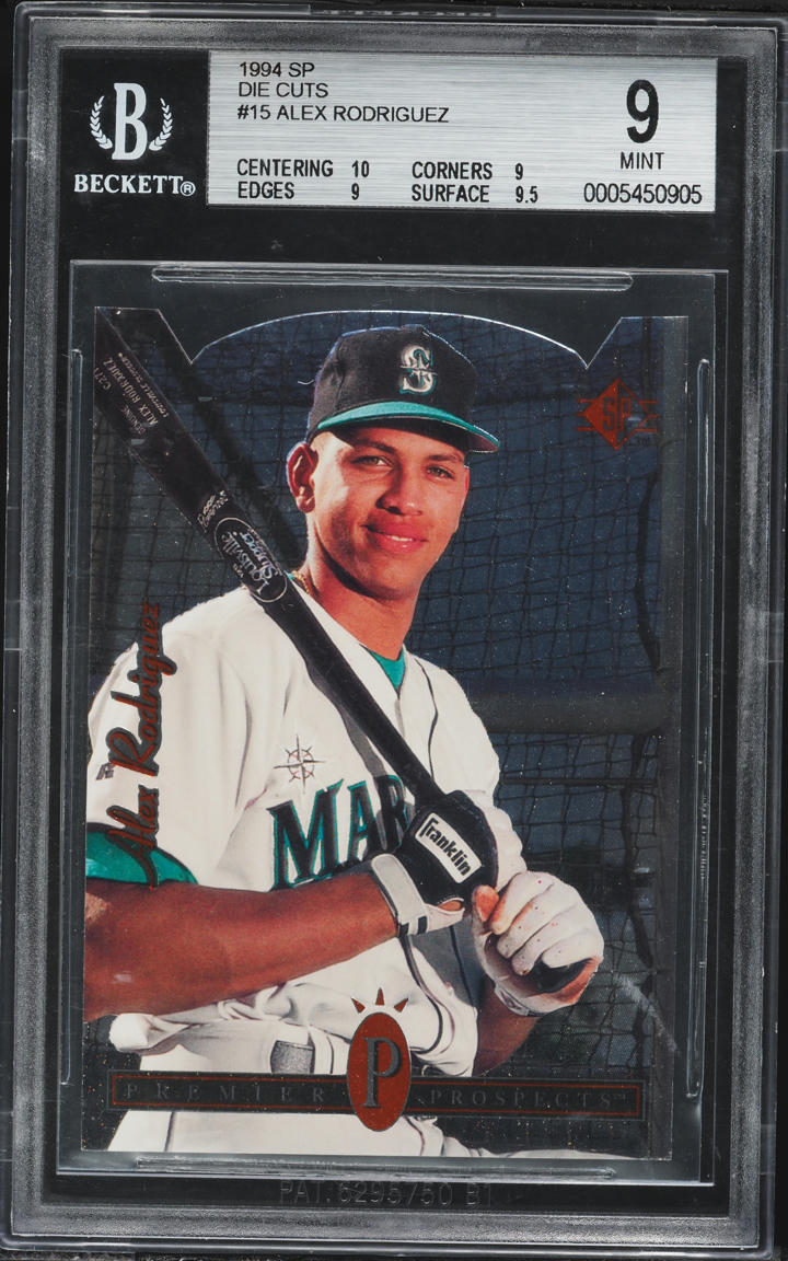 1994 SP Foil Die-Cut Alex Rodriguez ROOKIE #15 BGS 9 MINT