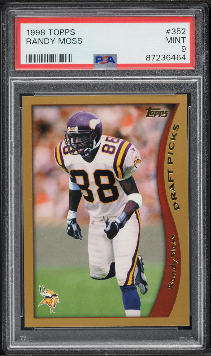 1998 Topps Football Randy Moss ROOKIE #352 PSA 9 MINT