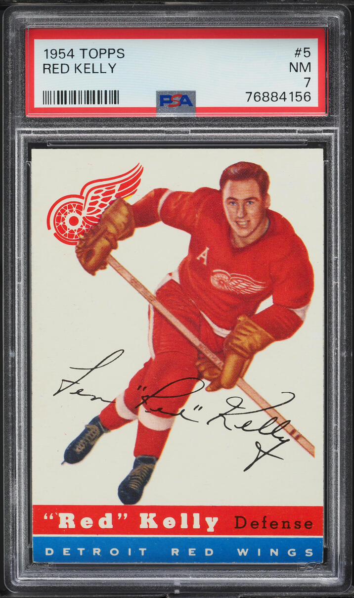 1954 Topps Hockey Red Kelly #5 PSA 7 NRMT