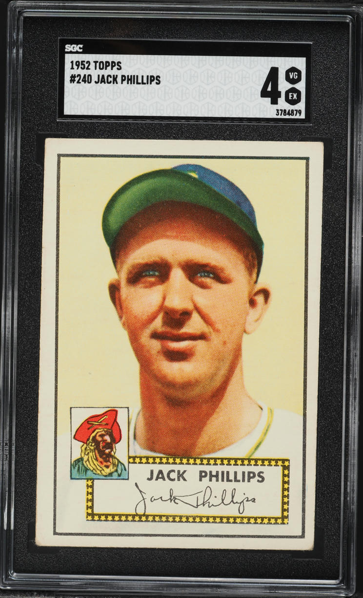 1952 Topps Jack Phillips #240 SGC 4 VGEX