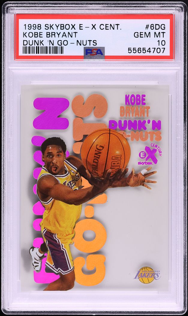 1998 Skybox E-X Century Dunk 'N Go Nuts Kobe Bryant #6DG PSA 10 GEM MINT
