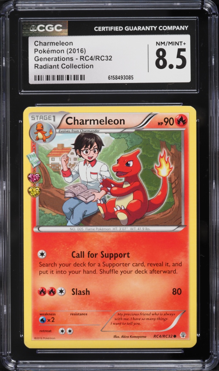 2016 Pokemon XY Generations Radiant Collection Charmeleon #RC4 CGC 8.5 NM-MT+