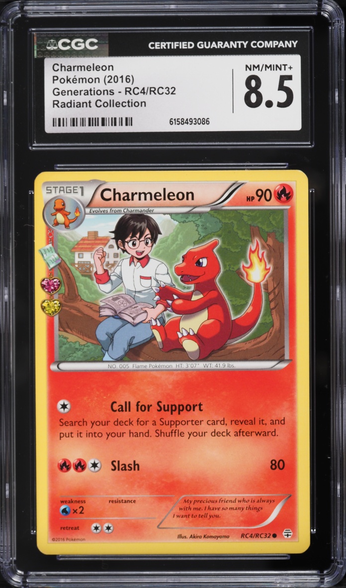 2016 Pokemon XY Generations Radiant Collection Charmeleon #RC4 CGC 8.5 NM-MT+