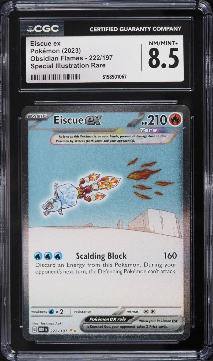 2023 Pokemon Scarlet & Violet Obsidian Flames SIR Eiscue Ex #222 CGC 8.5 NM-MT+