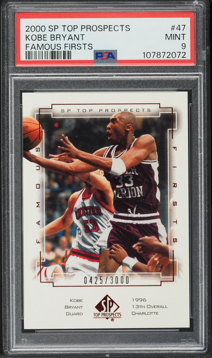 2000 SP Top Prospects Famous Firsts Kobe Bryant /3000 #47 PSA 9 MINT