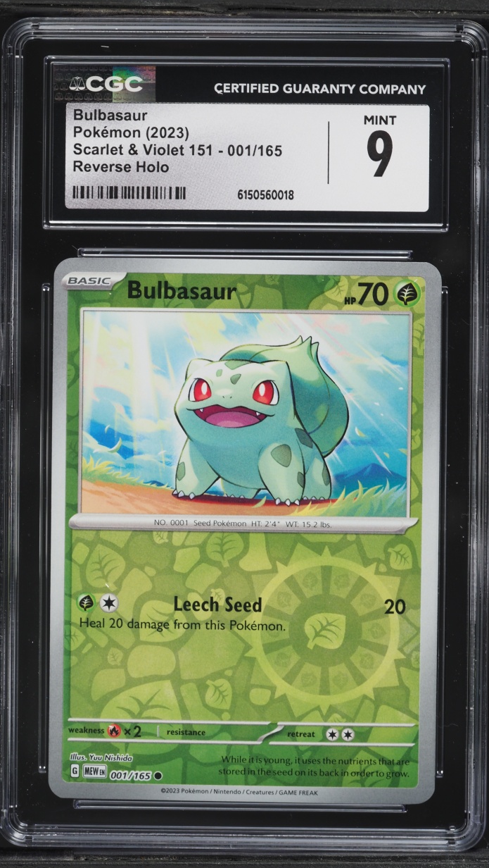 2023 Pokemon Scarlet & Violet 151 Reverse Holo Bulbasaur #1 CGC 9 MINT