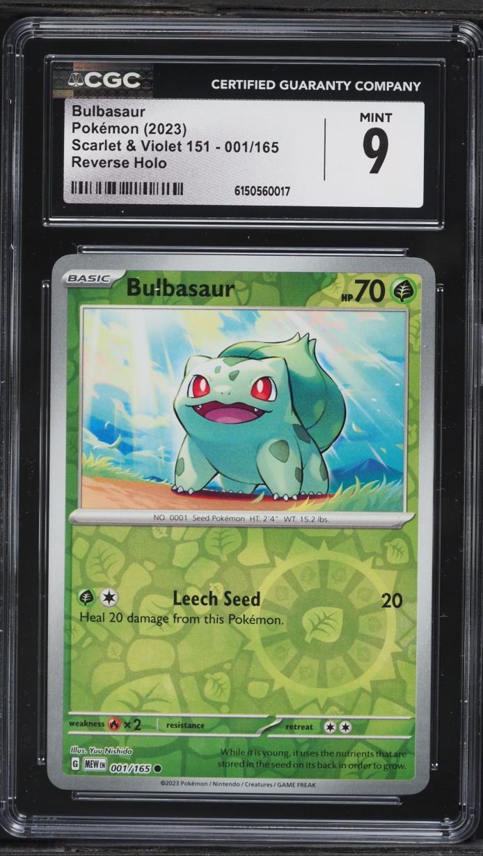 2023 Pokemon Scarlet & Violet 151 Reverse Holo Bulbasaur #1 CGC 9 MINT