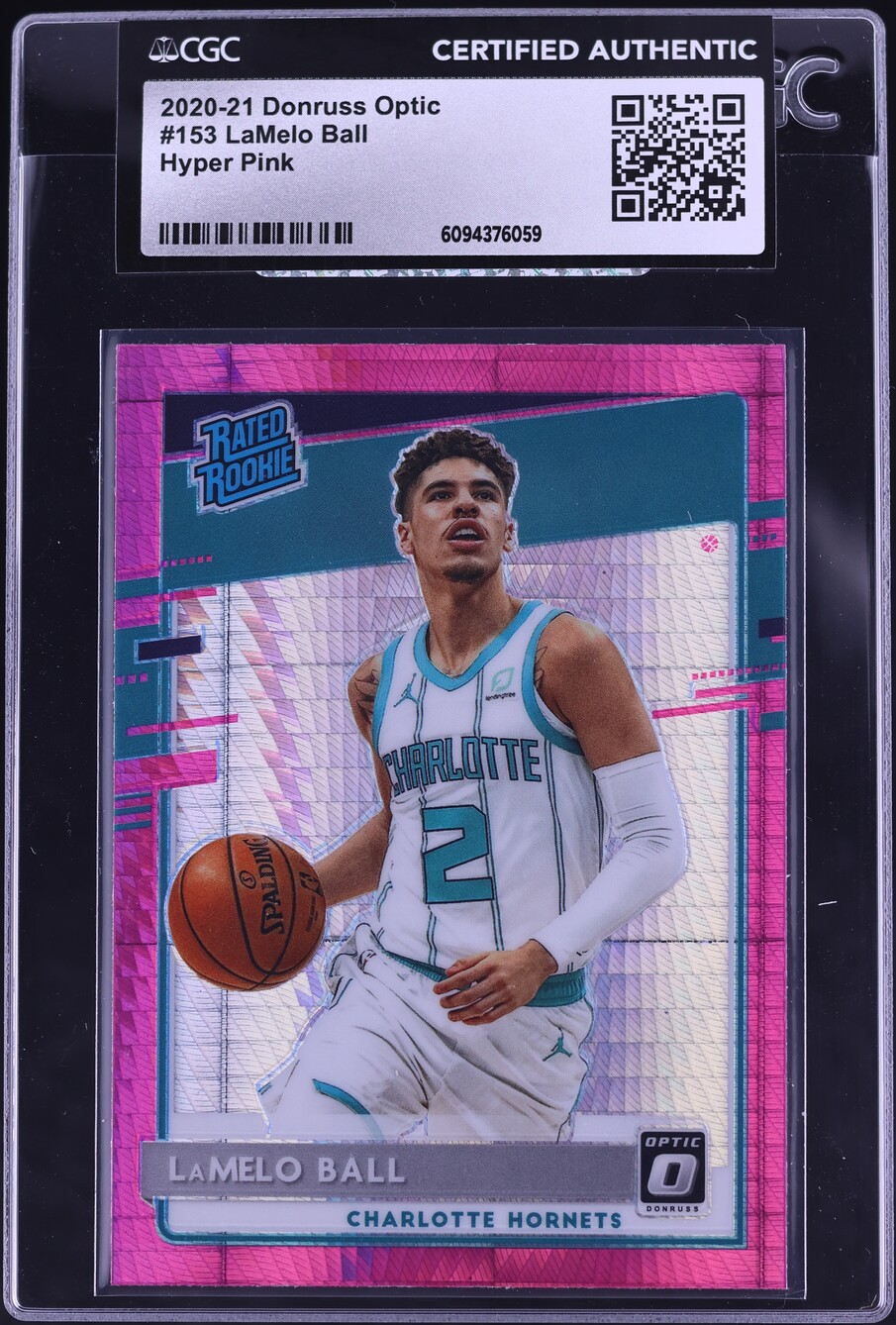 2020 Donruss Optic Hyper Pink Prizm LaMelo Ball ROOKIE #153 CGC AUTH