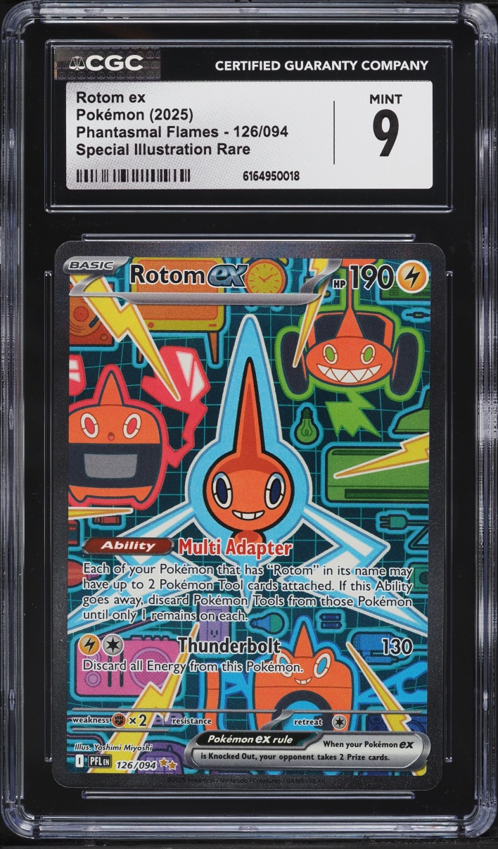 2025 Pokemon Mega Evolution Phantasmal Flames SIR Rotom ex #126 CGC 9 MINT