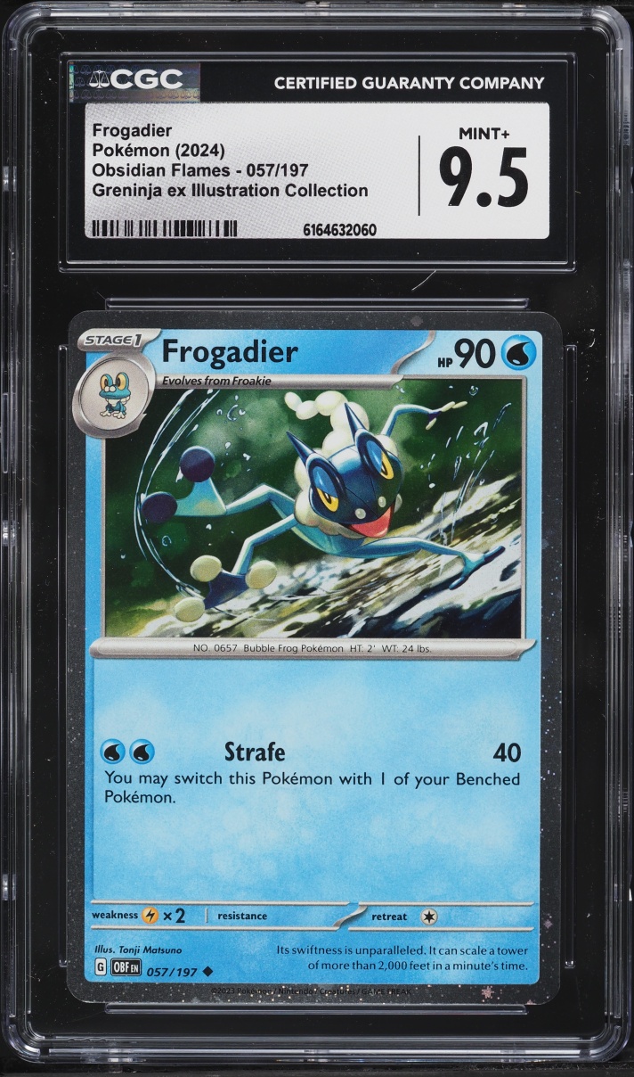 2024 Pokemon SV Promo Obsidian Flames Illustration Collection Frogadier #57 CGC 9.5 MINT+