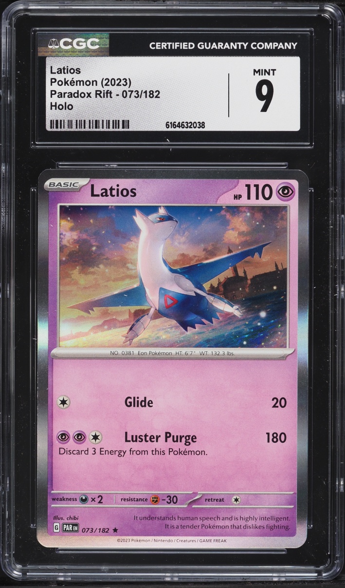 2023 Pokemon Scarlet & Violet Paradox Rift Holo Latios #73 CGC 9 MINT