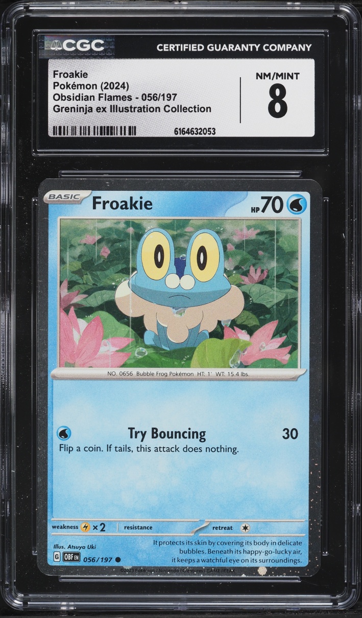 2024 Pokemon SV Promo Obsidian Flames Illustration Collection Froakie #56 CGC 8 NM-MT