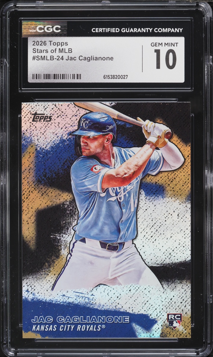 2026 Topps Stars Of MLB Jac Caglianone ROOKIE #SMLB-24 CGC 10 GEM MINT