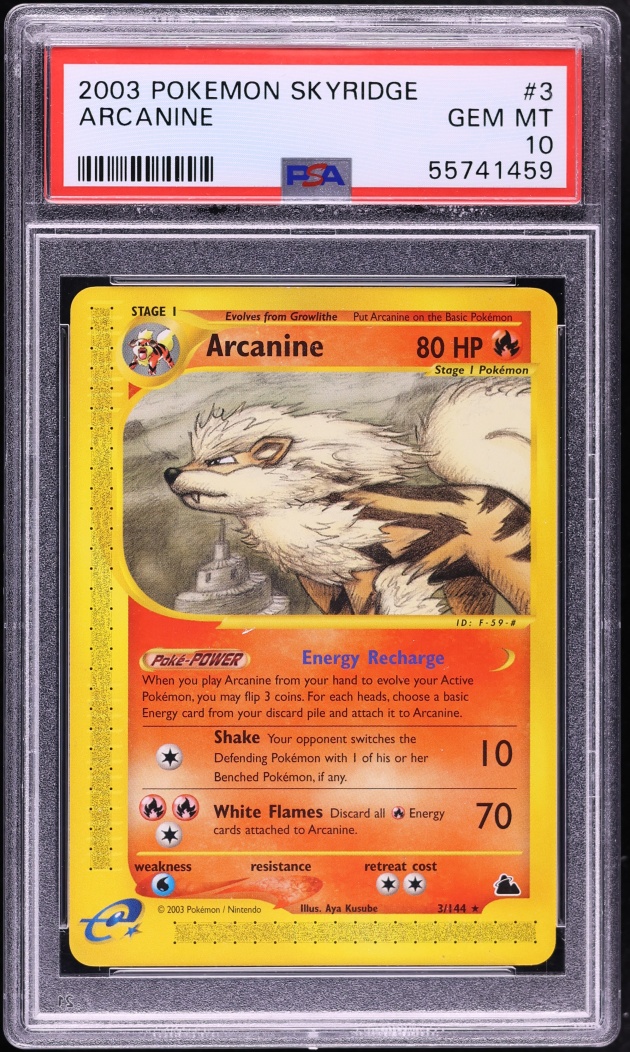 2003 Pokemon Skyridge Arcanine #3 PSA 10 GEM MINT