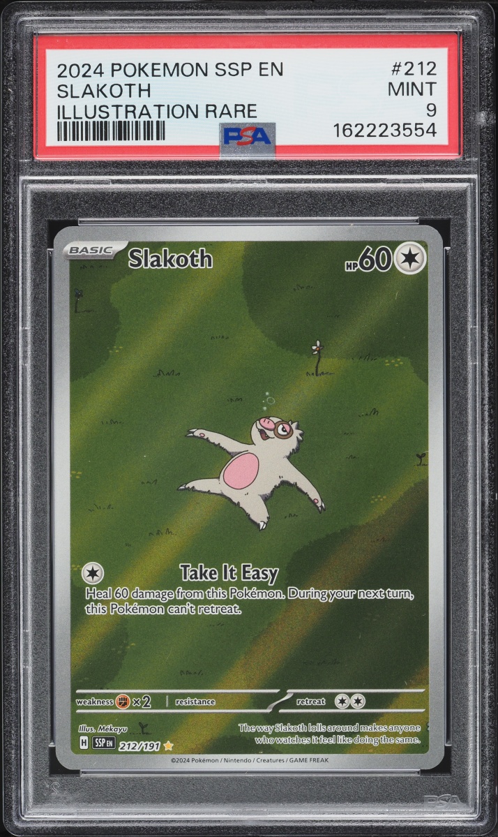2024 Pokemon Scarlet & Violet Surging Sparks IR Slakoth #212 PSA 9 MINT
