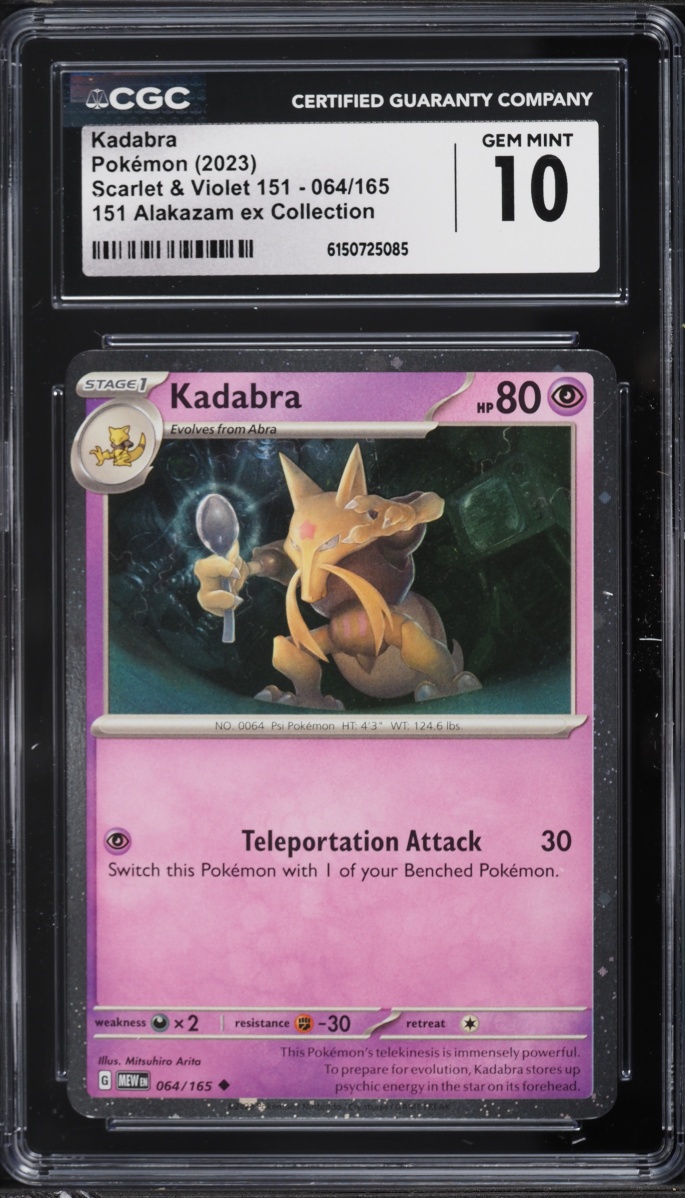 2023 Pokemon Scarlet & Violet Promo 151 Collection Kadabra #64 CGC 10 GEM MINT
