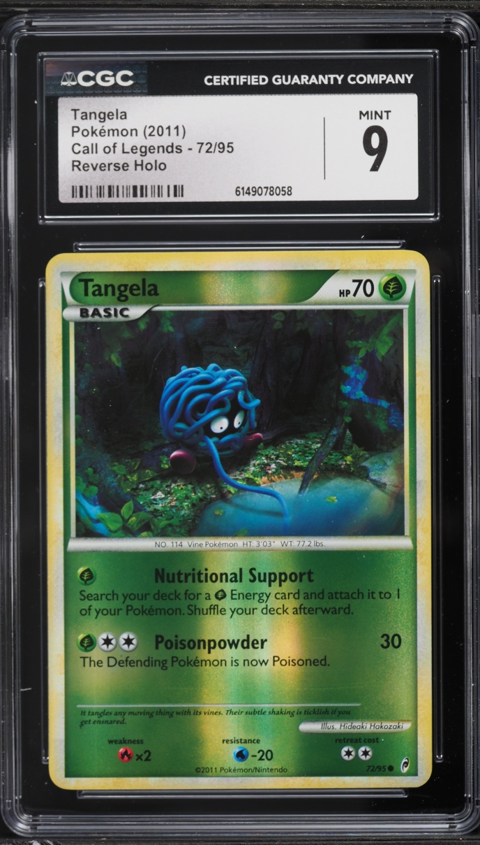 2011 Pokemon Call Of Legends Reverse Holo Tangela #72 CGC 9 MINT