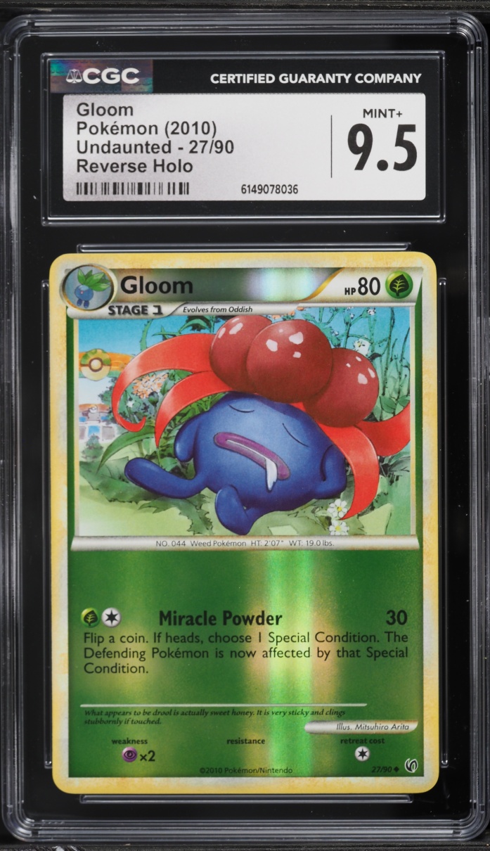 2010 Pokemon HeartGold & SoulSilver Undaunted Reverse Holo Gloom #27 CGC 9.5 MINT+