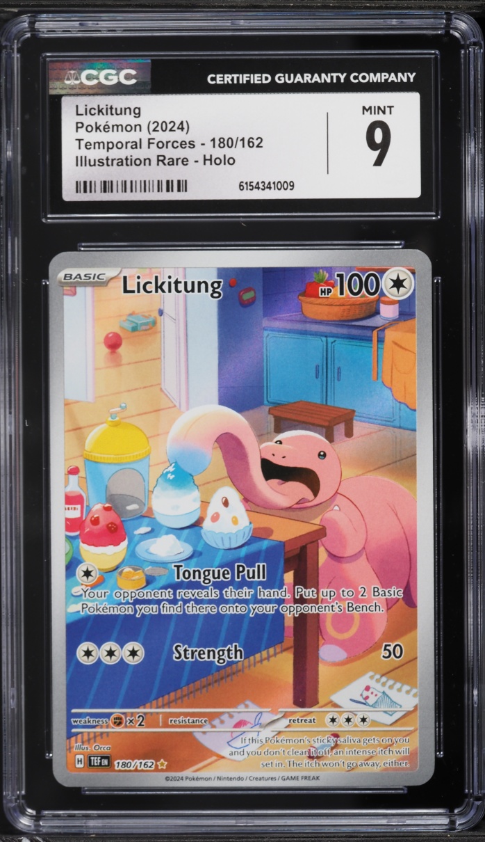 2024 Pokemon Scarlet & Violet Temporal Forces IR Lickitung #180 CGC 9 MINT