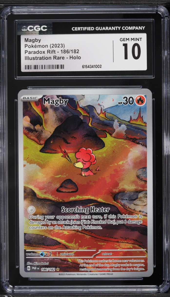 2023 Pokemon Scarlet & Violet Paradox Rift IR Magby #186 CGC 10 GEM MINT
