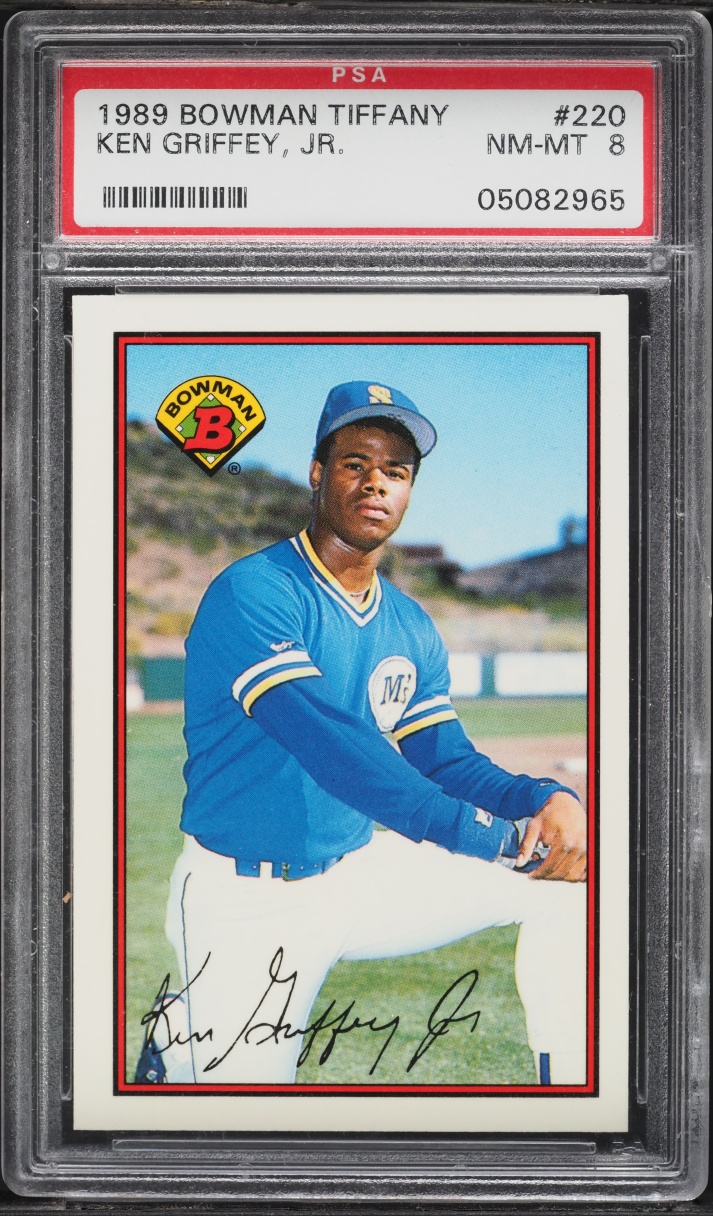 1989 Bowman Tiffany Ken Griffey Jr. ROOKIE #220 PSA 8 NM-MT