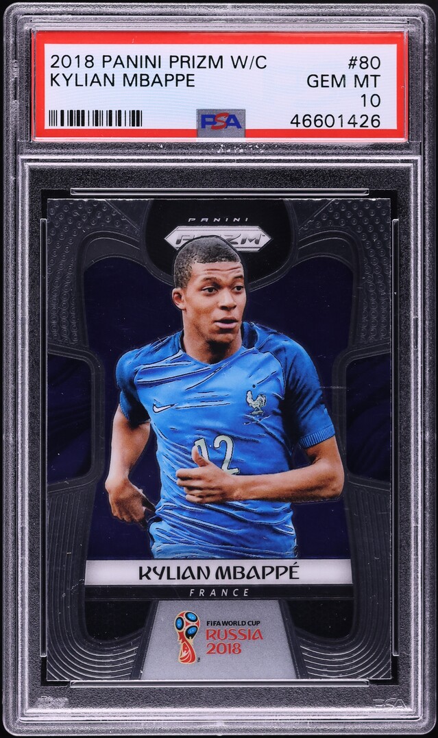 PANINI Prizm Russia 2018 カード ムバッペ エンバペ 2018 Panini Prizm World Cup Kylain Mbappe ROOKIE #80 PSA 10
