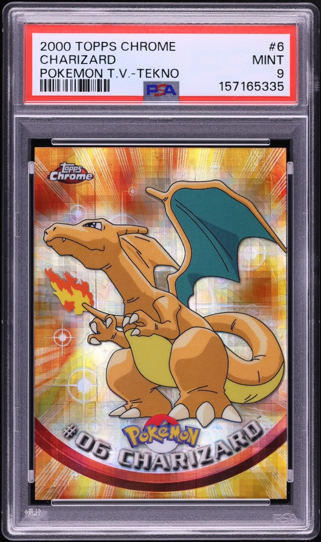 2000 Topps Chrome Pokemon Series 1 Tekno Charizard #6 PSA 9 MINT