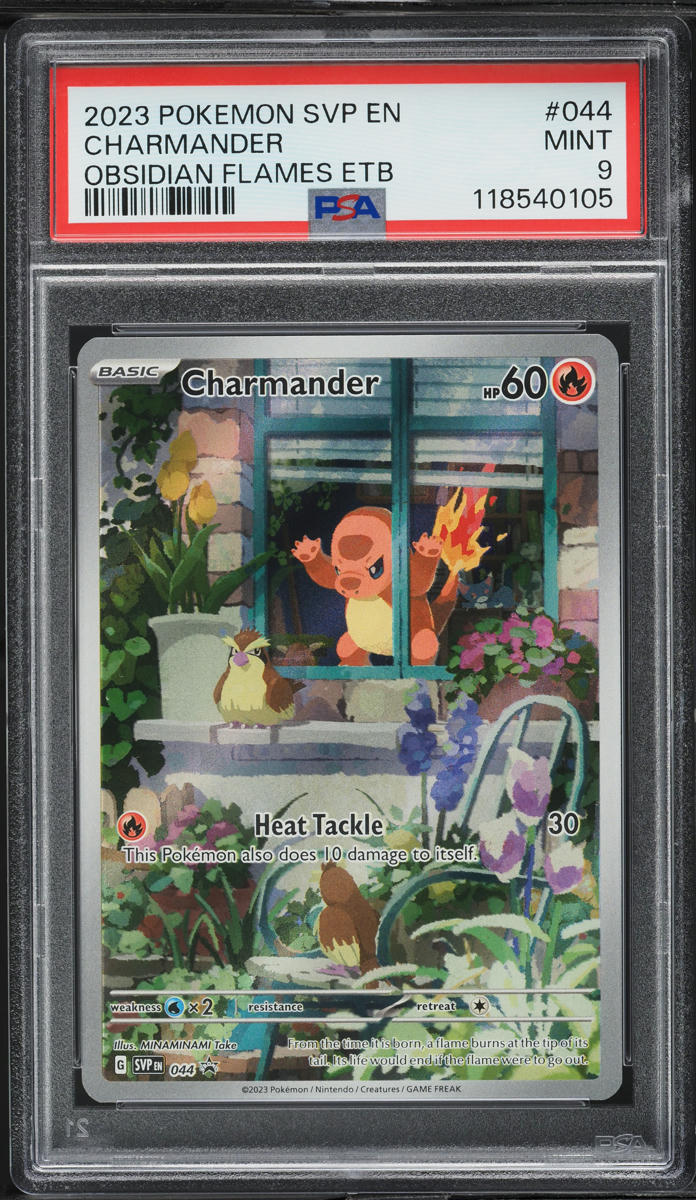 2023 Pokemon SV Black Star Promo Obsidian Flames ETB Charmander #44 PSA 9 MINT