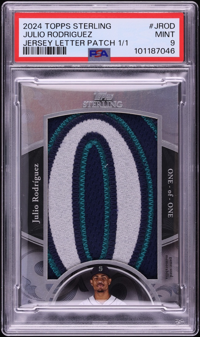 2024 Topps Sterling Letter Julio Rodriguez PATCH 1/1 #SJLP-JROD PSA 9 MINT